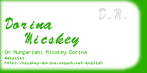 dorina micskey business card